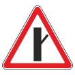 Дорожный знак 2.3.4 «Примыкание второстепенной дороги справа» (металл 0,8 мм, III типоразмер: сторона 1200 мм, С/О пленка: тип Б высокоинтенсив.)